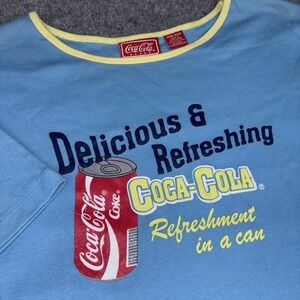 Coca Cola T Shirt Womens 18W 20W Plus Size Blue Graphic Coke Soda Retro Y2K Logo